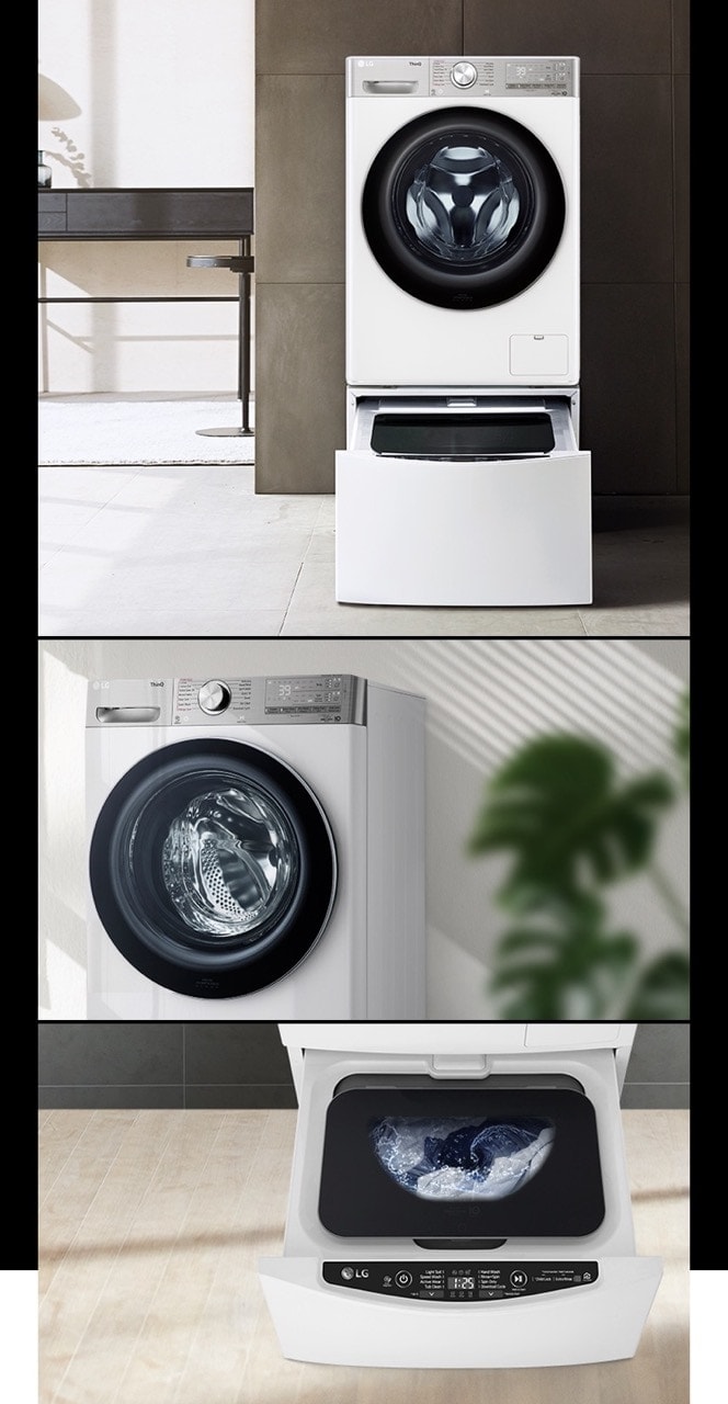 Pair to wash two separate loads simultaneously