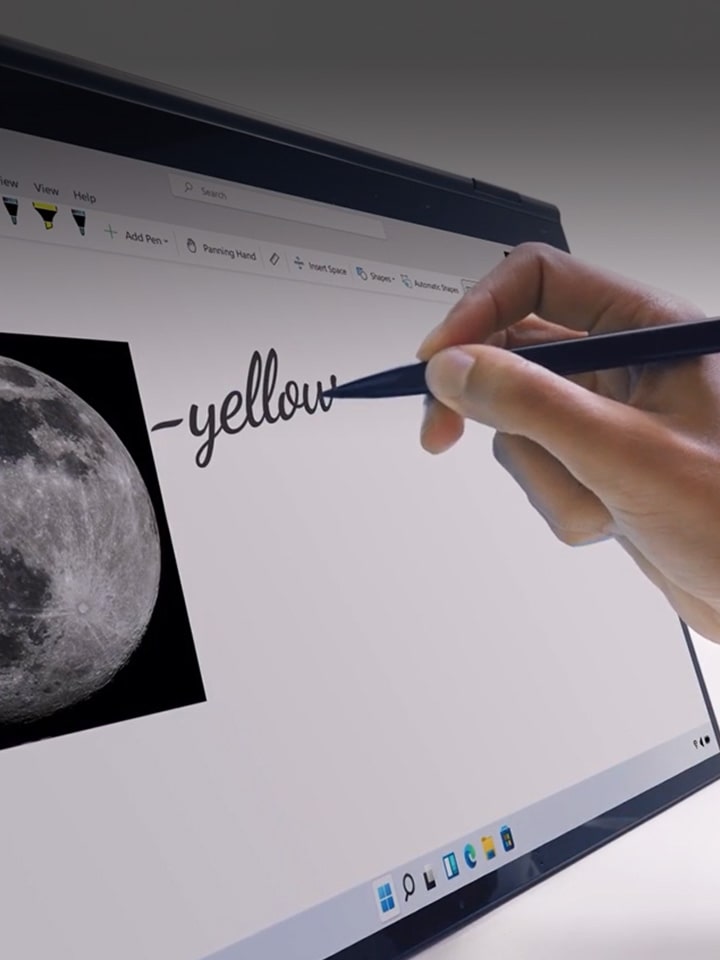 This is an animation introducing the new product Gram Pro 2in1.