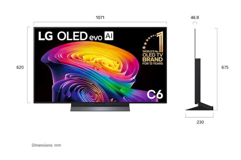 48 Inch LG OLED evo AI C6 4K Smart TV 2026