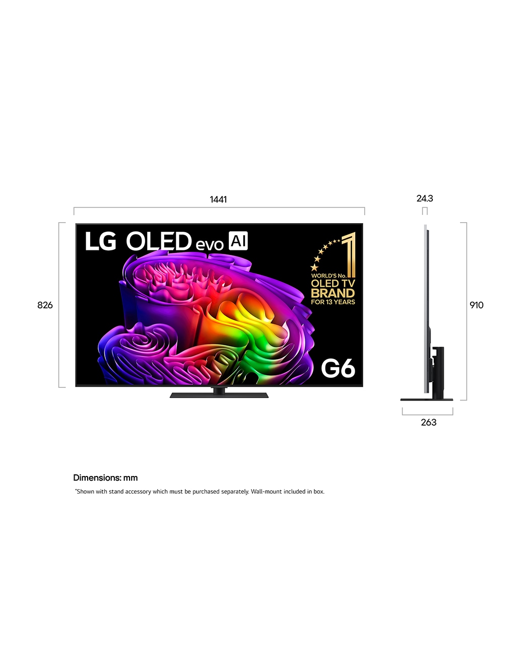 65 Inch LG OLED evo AI G6 4K Smart TV 2026 - OLED65G66LW | LG New Zealand