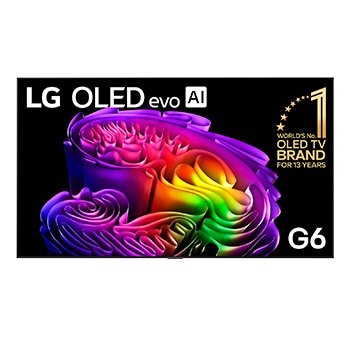 Front view of 77 Inch LG OLED evo AI G6 4K Smart TV 2026 OLED77G66LW