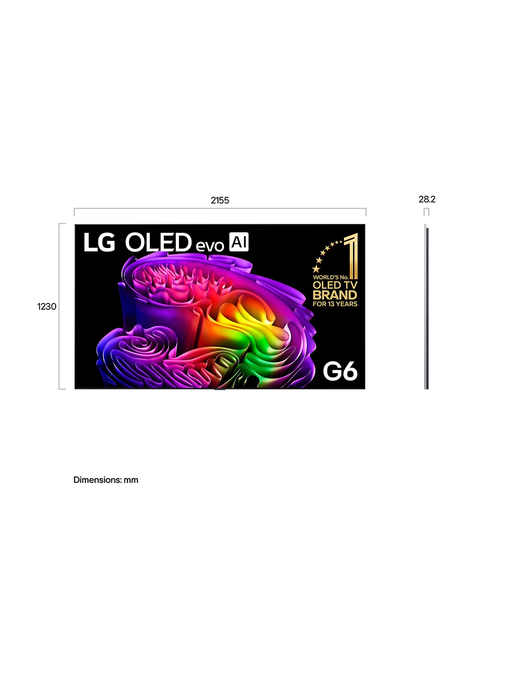 97 Inch LG OLED evo AI G6 4K Smart TV 2026 - OLED97G66LW | LG New Zealand