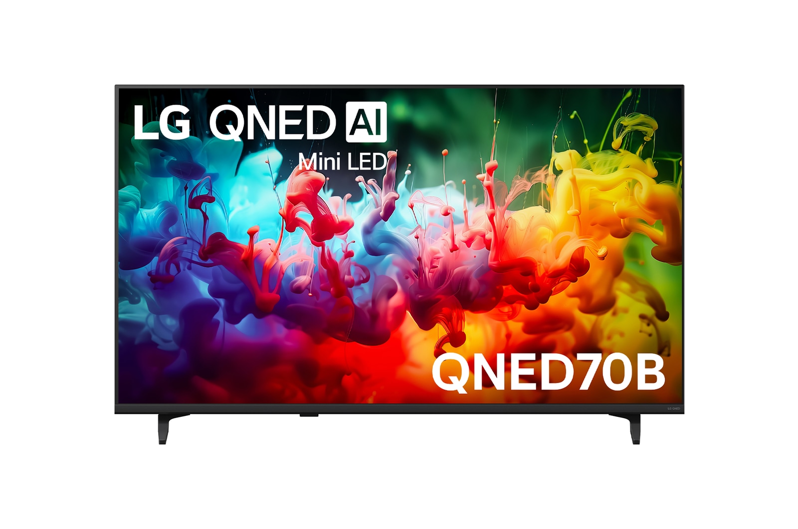 Front view of 50 Inch LG QNED AI QNED70 Mini LED 4K Smart TV 2026 50QNED70B6C