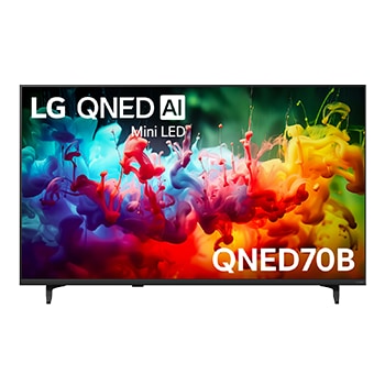 Front view of 50 Inch LG QNED AI QNED70 Mini LED 4K Smart TV 2026 50QNED70B6C