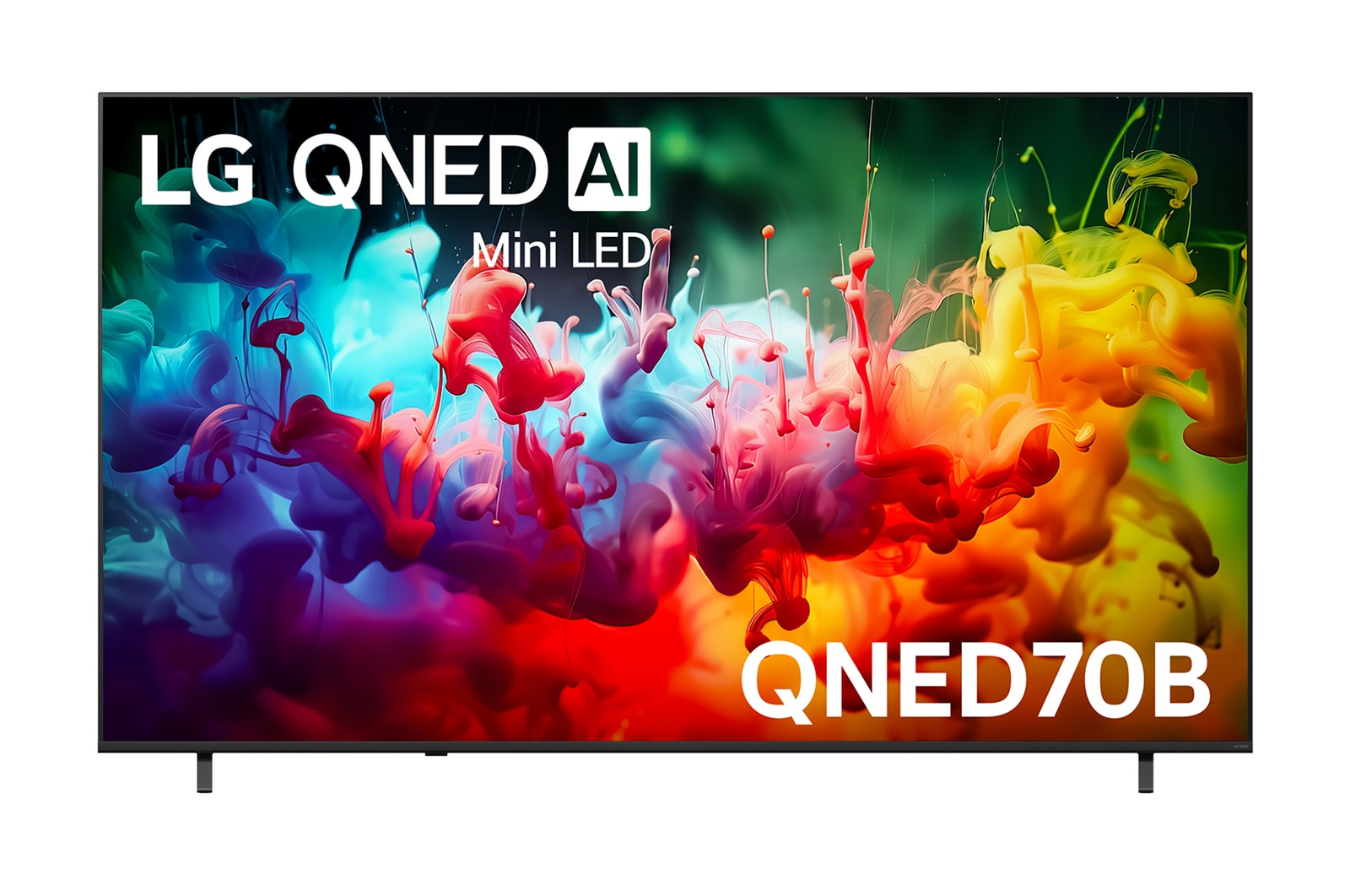 Front view of 85 Inch LG QNED AI QNED70 Mini LED 4K Smart TV 2026 85QNED70B6A