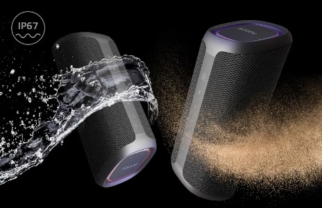 Image of XBOOM Go to show IP67 waterproof & dust