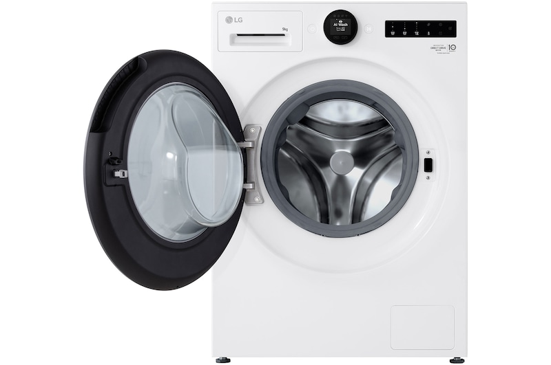 LG 9kg Series 10 Front Load Washer - ezDispense, WX10-1409W, Door Open