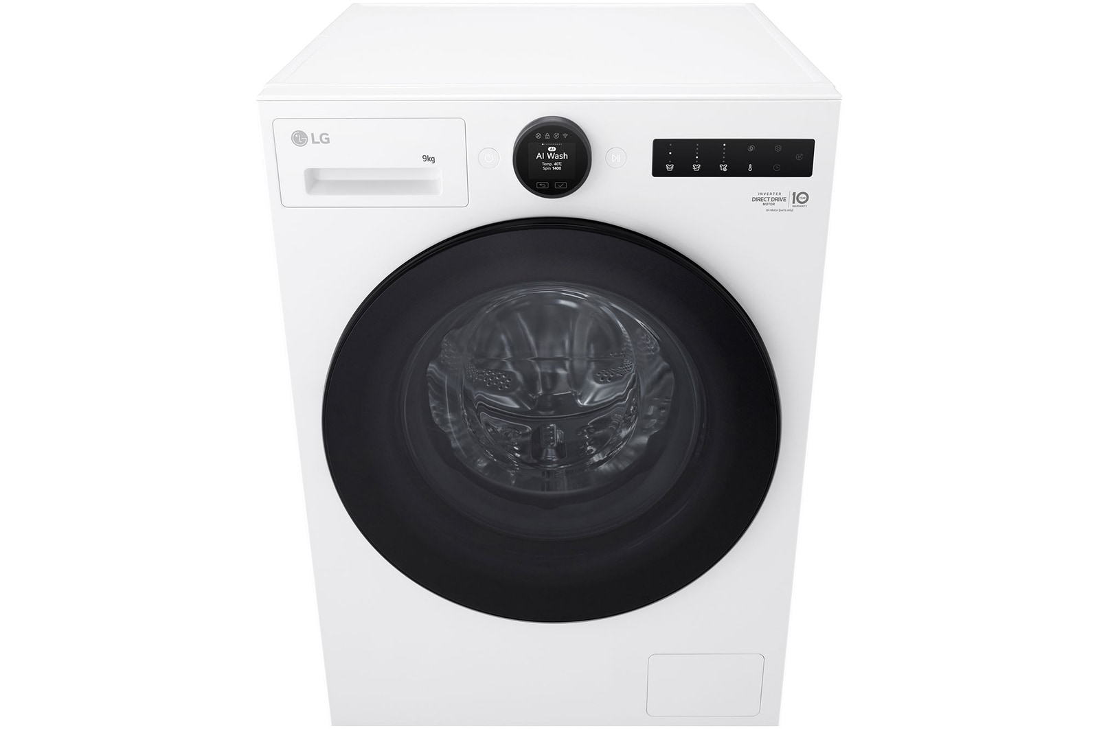 LG 9kg Series 9 Front Load Washer - Steam+, WX9-1409W, Front View