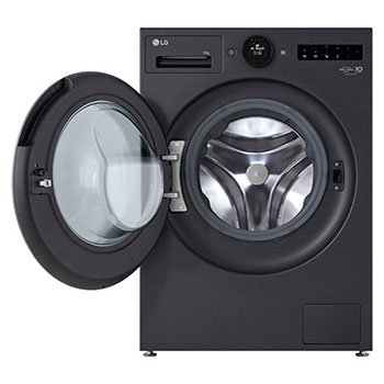 LG 10kg Series 9 Front Load Washer - Steam+, WX9-1410MB, Door Open