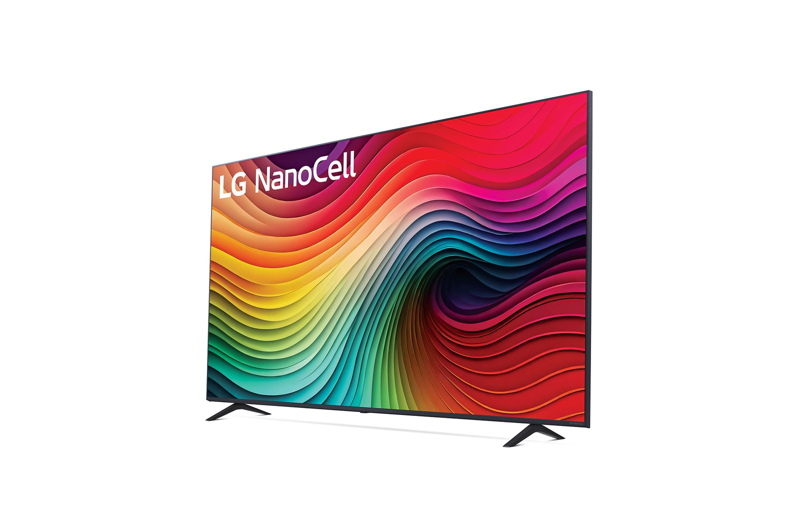 Close-up of the top edge of LG NanoCell TV, NANO80