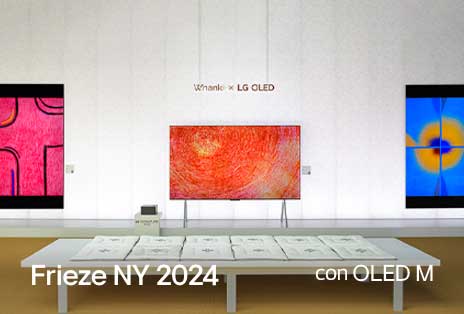 Obra de arte representada en una pantalla OLED M.