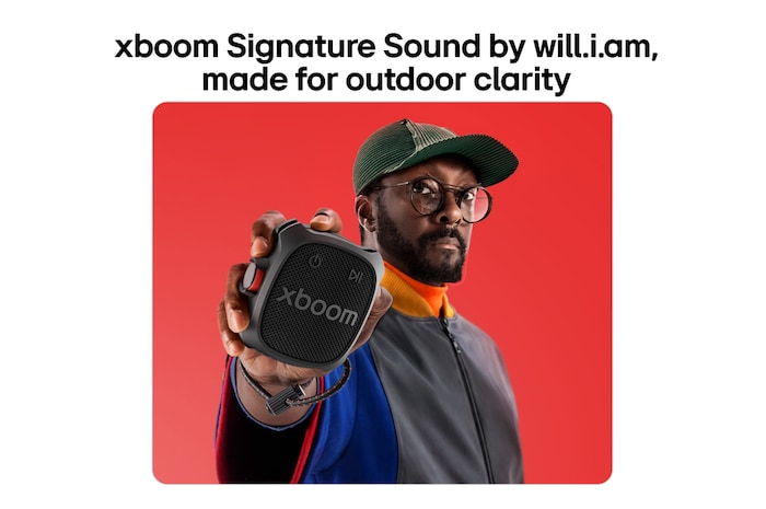 USP Card: xboom Signature Sound by will.i.am, diseñado para ofrecer claridad en exteriores.