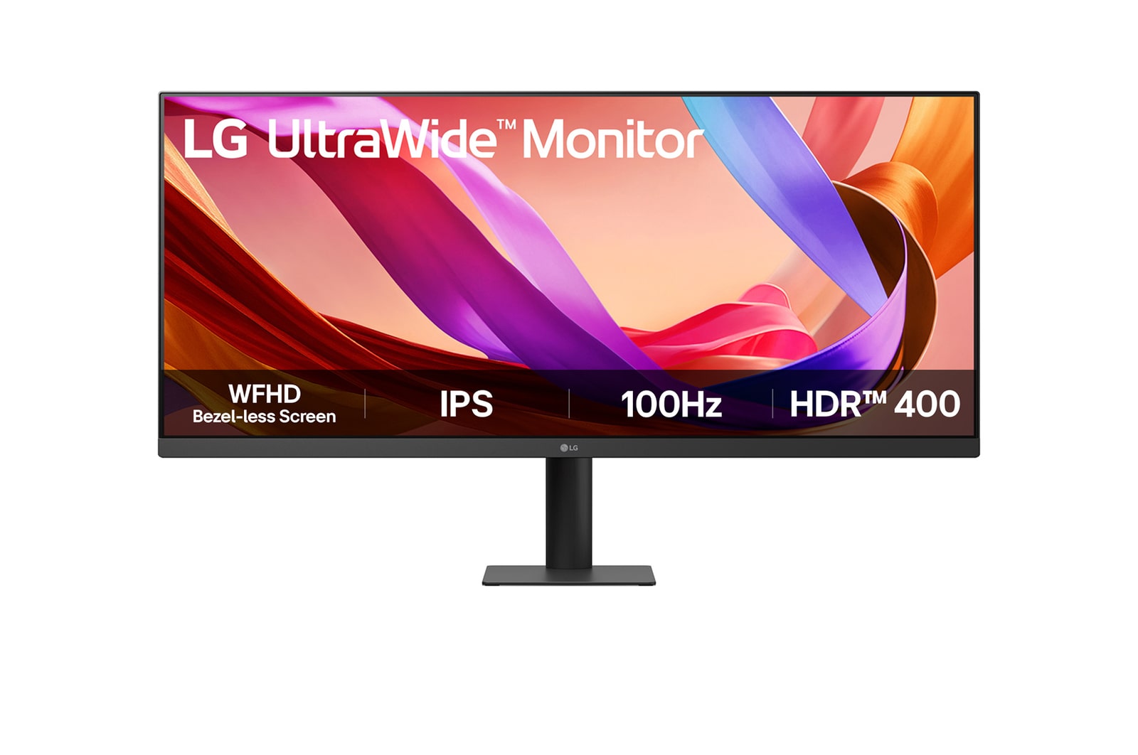 Front view of Monitor LG UltraWide 34" WFHD 100Hz IPS productividad más inmersiva 34U511A-B