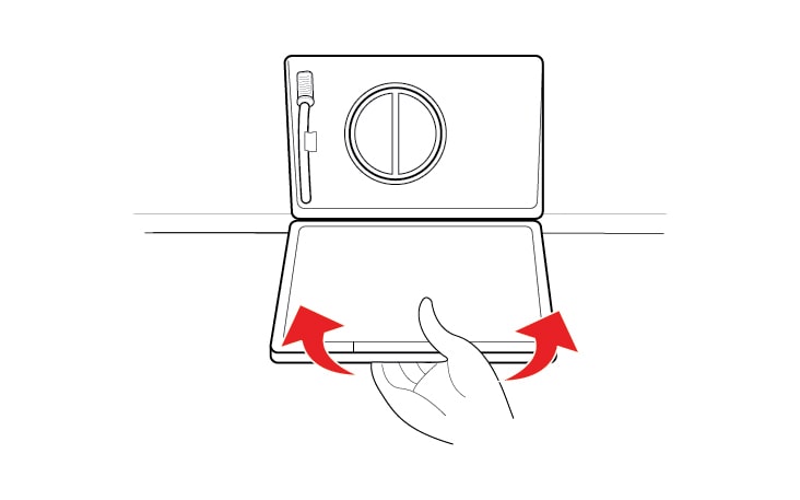 Cierra la tapa de la cubierta inferior