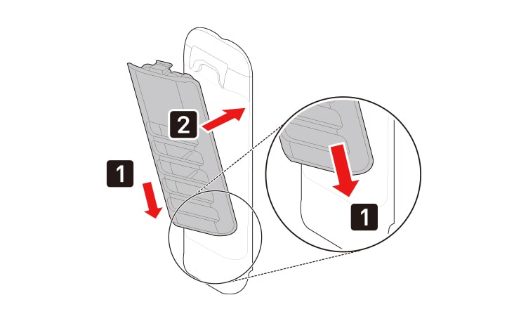 Cierra la tapa e introduce la parte inferior del filtro en el tambor de lavado. Presiona la parte superior del filtro hasta que oigas un sonido de clic.