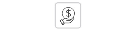 Una moneda con un signo de dólar en la mano.