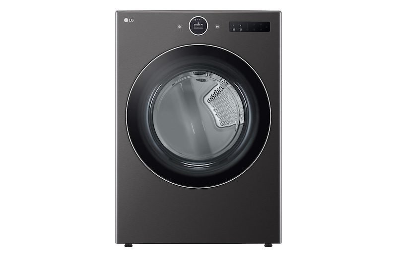 Front view of Secadora de Carga Frontal – DF74BFXS6B – 22 kg – Acero Negro– ThinQ DF74BFXS6B