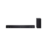 LG Barra de sonido máxima potencia 800 watts,  5.1 canales, DTS Virtual:X, Control por App, Subwoofer inalámbrico, HDMI Arc., vista frontal con altavoz de subgraves, SH7Q
