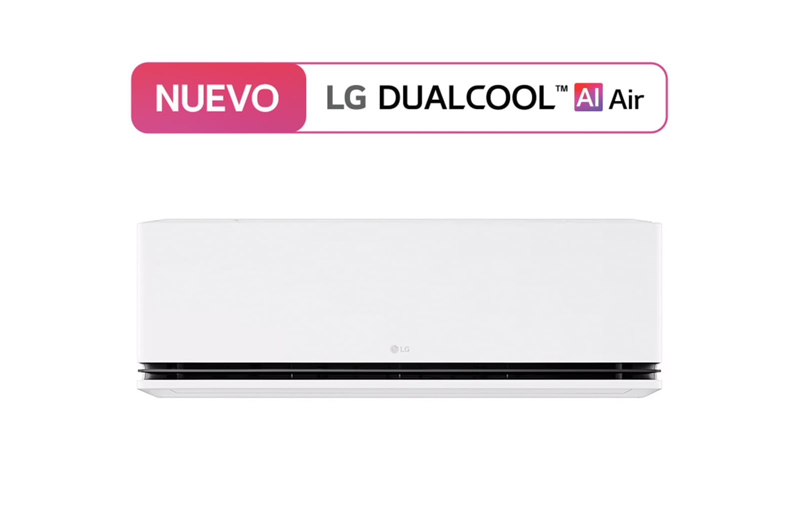 Front view of the LG 18000 BTU DUALCOOL AI Air Single Split Air Conditioner {Sales Model Code}