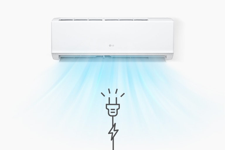 Si vuelve la energía, el aire acondiciona reinicia con la configuración previa.