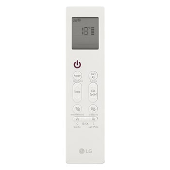 LG air conditioner remote control with display and buttons