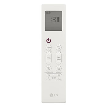 LG air conditioner remote control with display and buttons