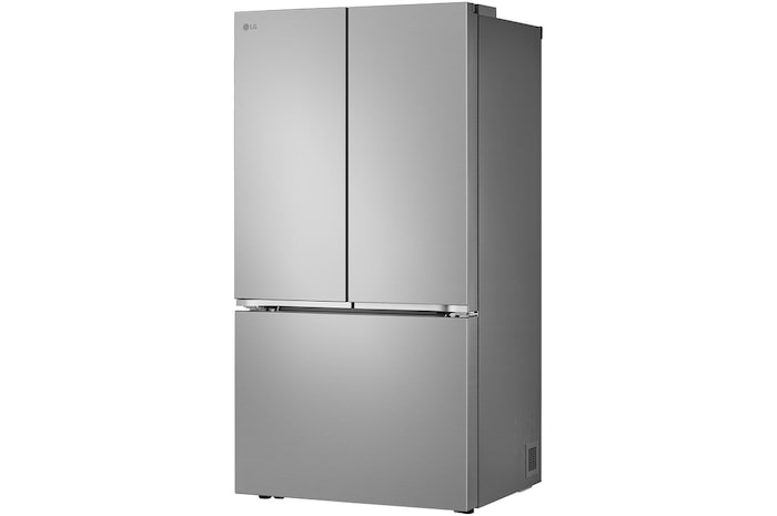 Right side view of multi-door refrigerator.