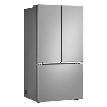 Left side view of multi-door refrigerator.
