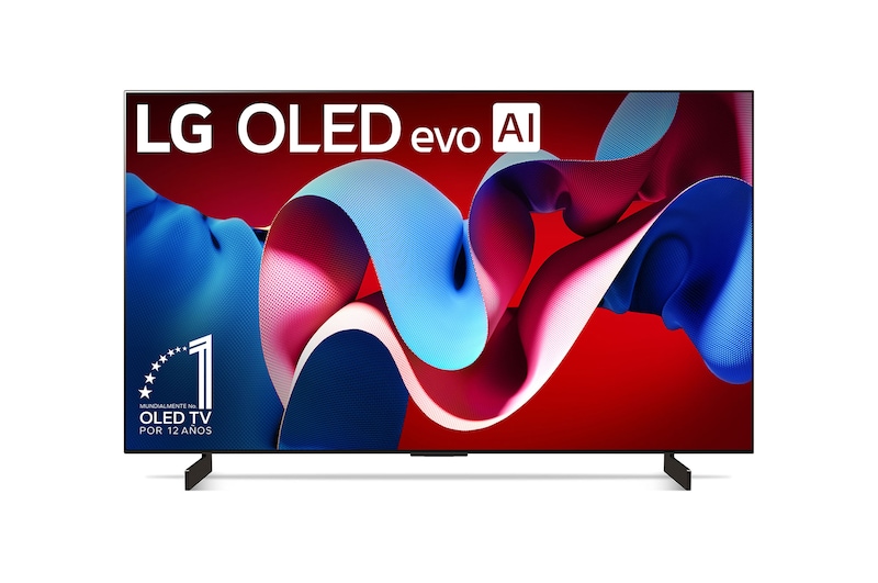 Vista lateral ligeramente inclinada hacia la derecha con la barra de sonido debajo y un altavoz adicional al costado