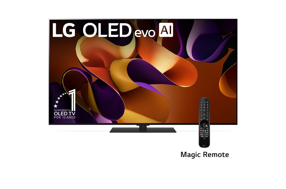 Vista lateral izquierda de LG OLED evo TV, OLED G4 en la pared