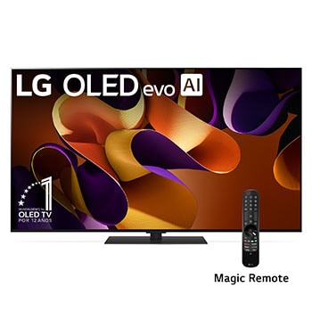 Vista lateral izquierda de LG OLED evo TV, OLED G4 en la pared