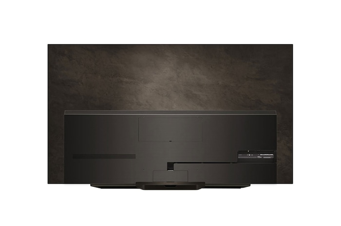 Slightly-angled right-facing side view of LG OLED TV, OLED B4