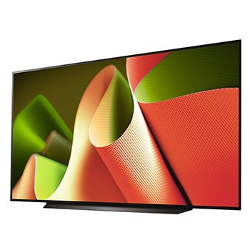 Slightly-angled left-facing side view of LG OLED TV, OLED B4