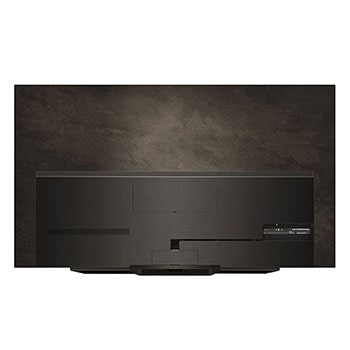 Slightly-angled right-facing side view of LG OLED TV, OLED B4