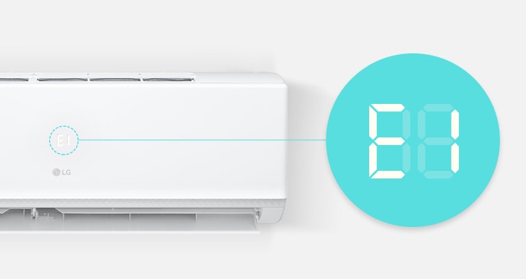 Smart LED muestra el código de error 'E1'.