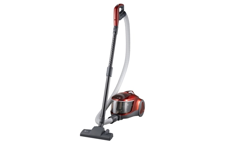 Front view of ASPIRADORA COMPACTA, 1600W DE POTENCIA, POTENCIA DE SUCCIÓN 280W, CAPACIDAD 1.5 LT. NO NECESITA BOLSA, SISTEMA CICLÓN ELÍPTICO. VC4216NHT
