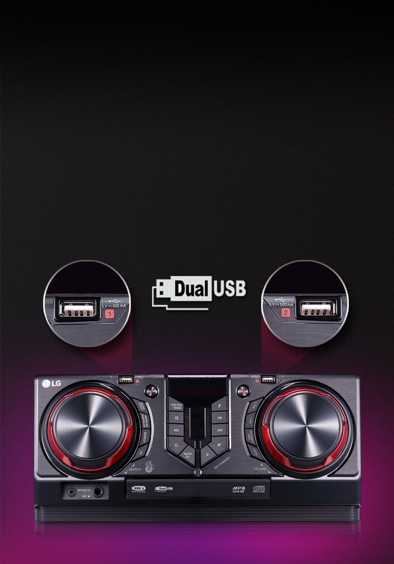 Doble entrada USB<br>1