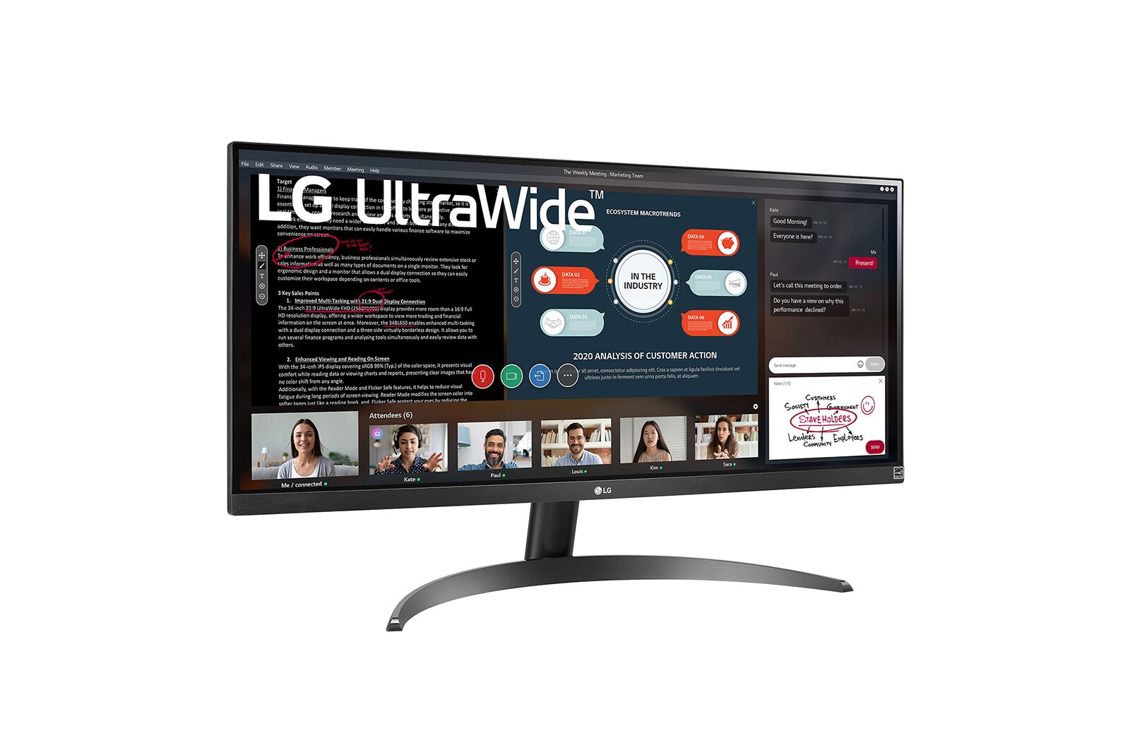 LG 29" UltraWide™ Full HD IPS Monitor con AMD FreeSync™, 29WP500-B