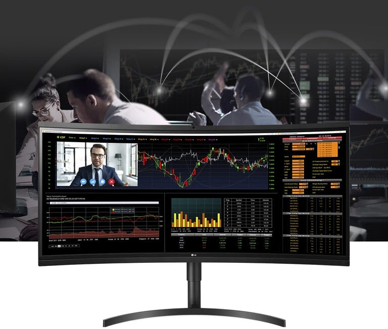 Los productos de pantallas de LG pueden ofrecer un mejor rendimiento y entorno de trabajo que los dispositivos de PC convencionales.
