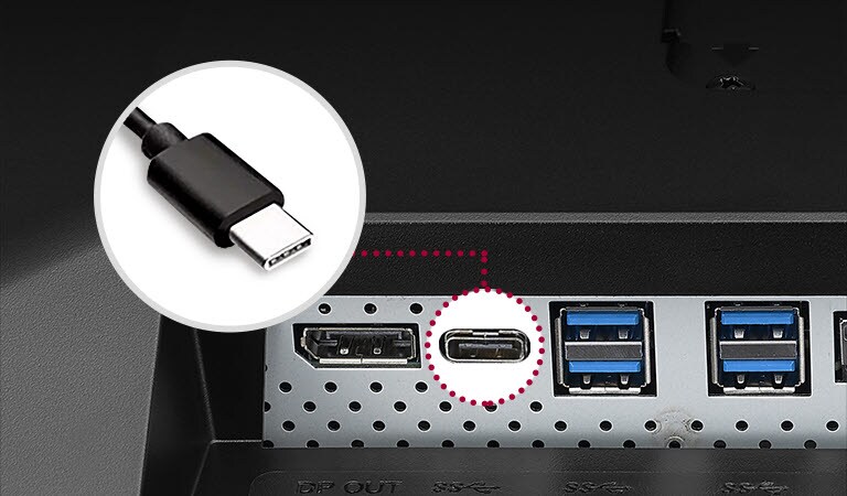 El USB Tipo-C™ ofrece imágenes de alta resolución y una rápida transmisión de datos