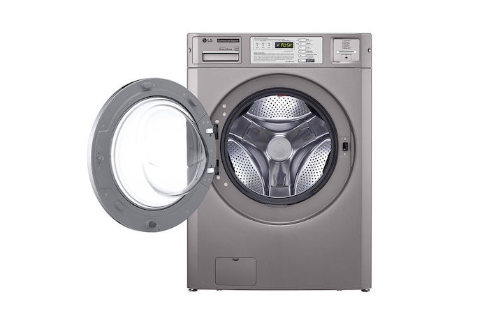 Front view with open door