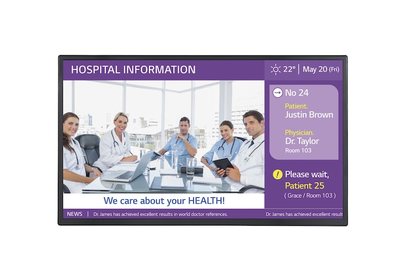 Front view of Señalización estándar para hospitales 32ML5K-B