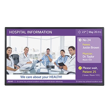 Front view of Señalización estándar para hospitales 32ML5K-B