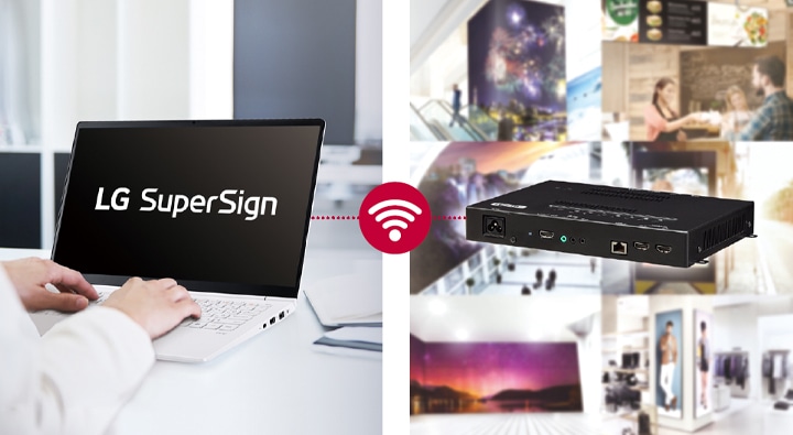 WP600 es compatible con LG SuperSign Solutions y utiliza SuperSign para facilitar la creación y distribución de diversos contenidos.
