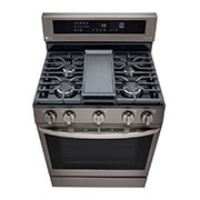 LG Estufa a Gas 5.8 pies cúbicos InstaView™ con Wi-Fi inteligente habilitado para Convección Real con Freidora de Aire, LRGL5825D
