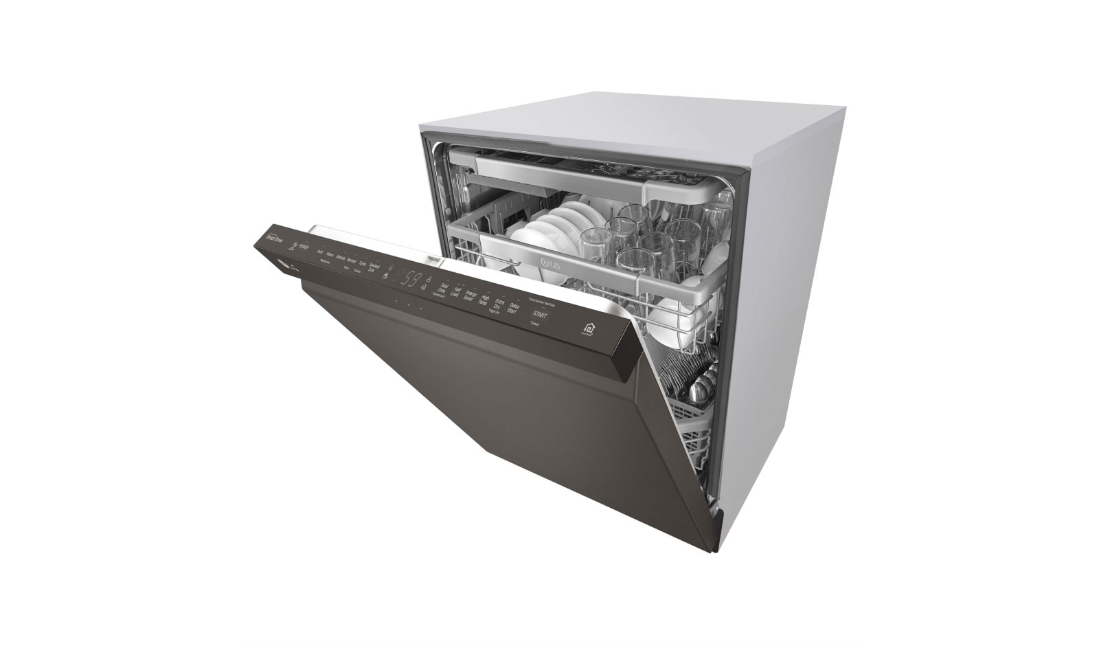 LG Black Stainless Steel Series Top Control Dishwasher with QuadWash™ and EasyRack™ Plus, LDP6797BD