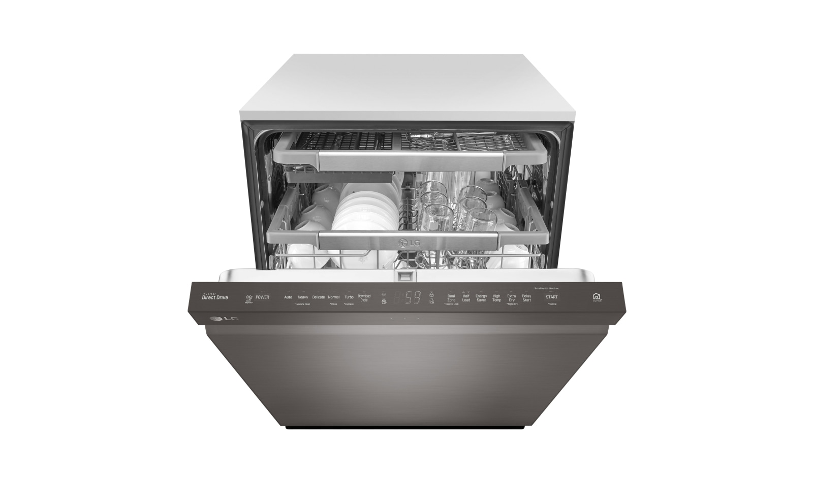 LG Black Stainless Steel Series Top Control Dishwasher with QuadWash™ and EasyRack™ Plus, LDP6797BD