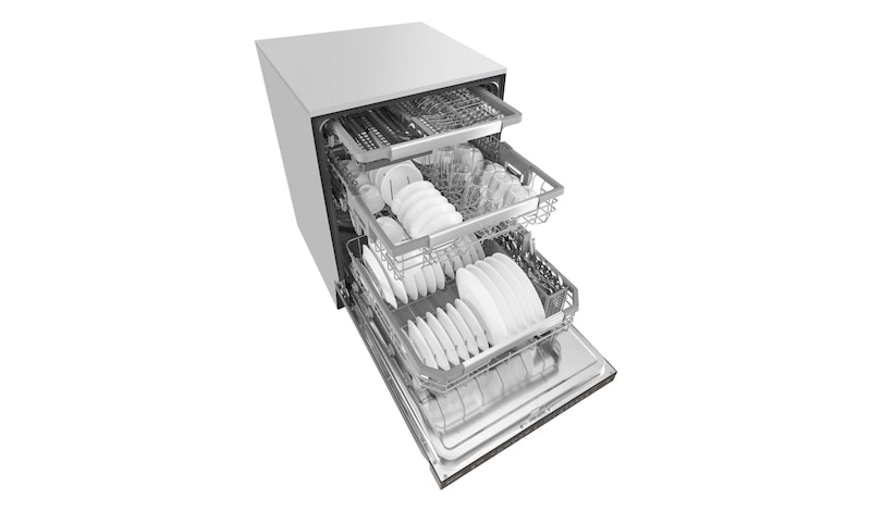 LG Black Stainless Steel Series Top Control Dishwasher with QuadWash™ and EasyRack™ Plus, LDP6797BD