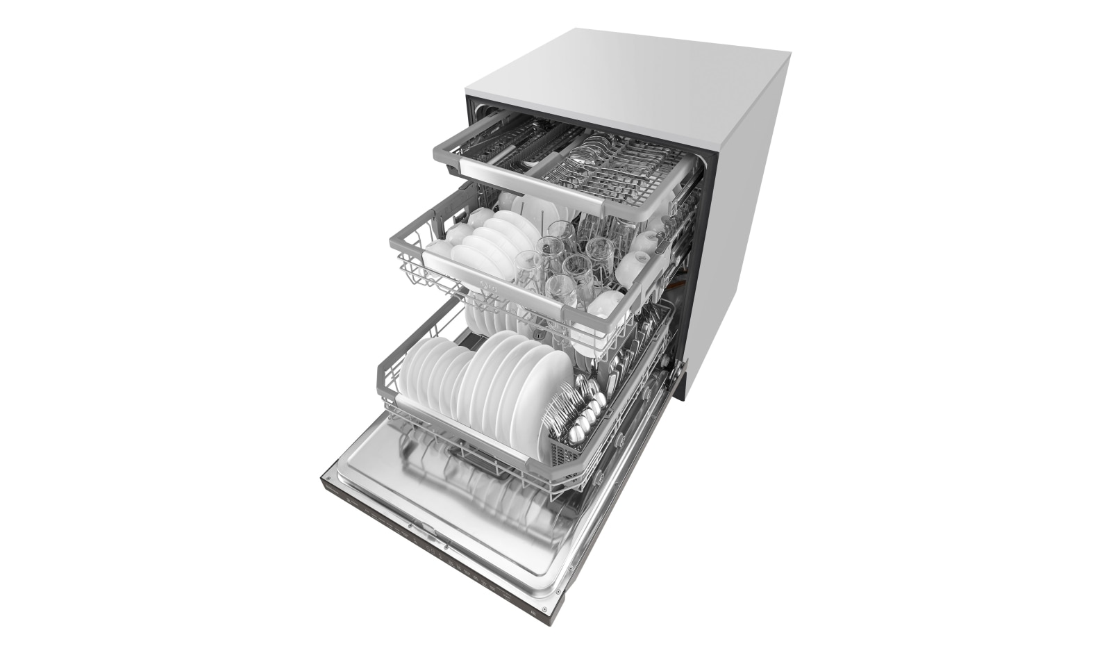 LG Black Stainless Steel Series Top Control Dishwasher with QuadWash™ and EasyRack™ Plus, LDP6797BD