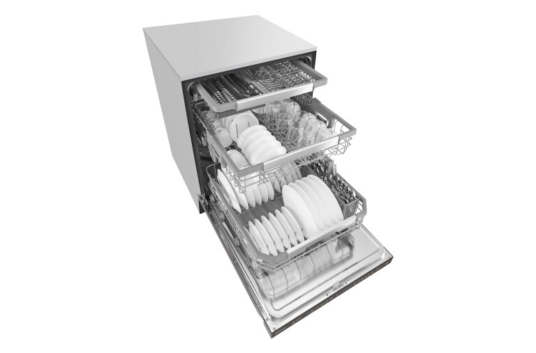 LG Black Stainless Steel Series Top Control Dishwasher with QuadWash™ and EasyRack™ Plus, LDP6797BD